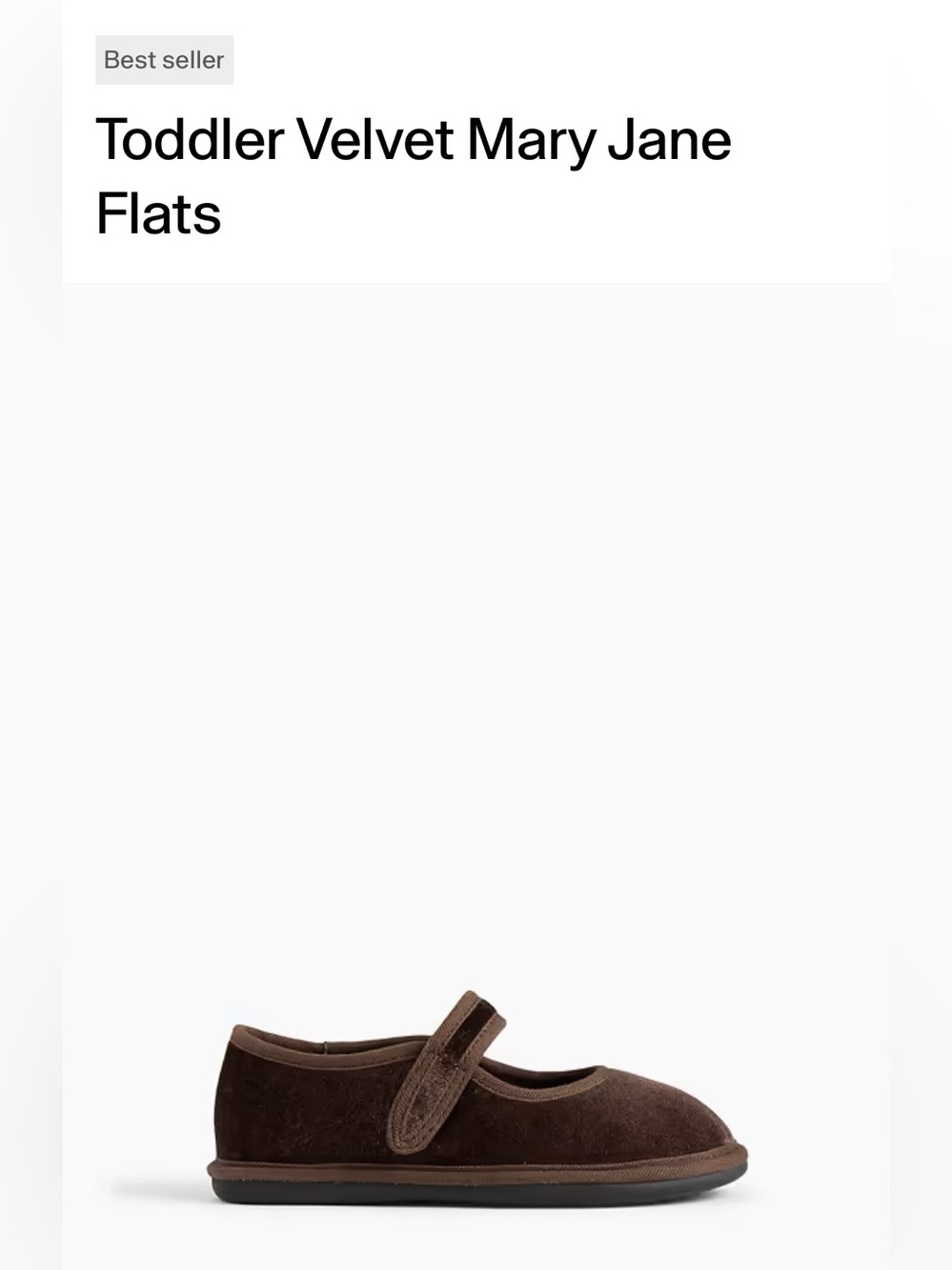 GAP Toddler Velvet Mary Jane Flats - Brown